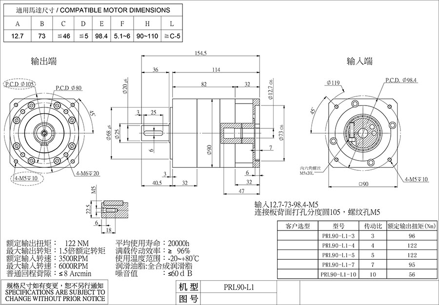 艾伺頓爾行星減速機安裝表